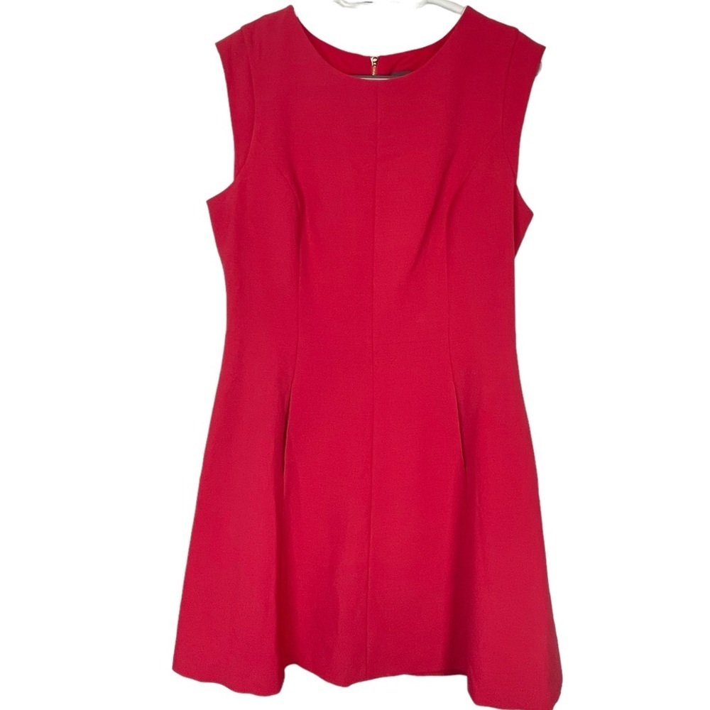 Vince Camuto Womens Coral Fit and Flare Dress Size 12 Sleeveless Knit Formal